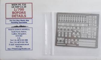 Thumbnail WHITE ENSIGN WEM PE 735 1/700 BOFORS DETAILS