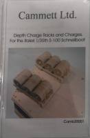 Thumbnail CAMMETT LTD 35001 DEPTH CHARGE RACKS AND CHARGES FOR THE ITALERI S-100 SCHNELLBOOT