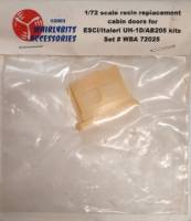 Thumbnail WHIRLYBIRD WBA 72025 1/72 SCALE RESIN REPLACEMENT CABIN DOORS FOR ESCI ITALERI UH-1D AB205 KITS