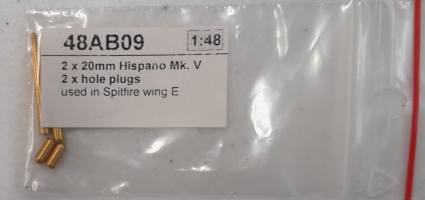 Thumbnail UNKNOWN MAKE 48AB09 2 X 20MM HISPANO MK. V 2 X HOLE PLUGS USED IN SPITFIRE WING E