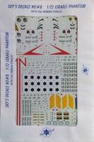 Thumbnail DISCOUNT DECALS 4125. SKYS DECALS NO 8 ISRAELI PHANTOM WITH FULL HEBREW STENCILS