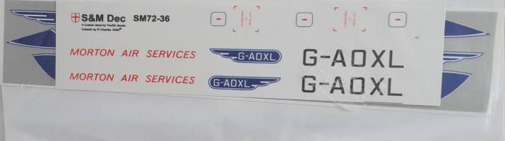 Thumbnail DISCOUNT DECALS 5518. SM72-36 MORTON AIR SERVICES DECALS S M DECALS