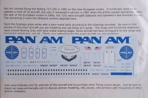 Thumbnail DISCOUNT DECALS 5621 FC44-057 PAN AM 737-200 BILLBOARD FLYING COLORS