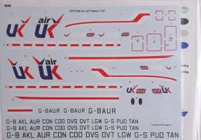 Thumbnail DISCOUNT DECALS 5624 STS7206 AIR UK FOKKER F-27 UNKNOWN