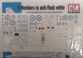 Thumbnail DISCOUNT DECALS 5646 CTA-02 V-BOMBERS IN ANTI-FLASH WHITE CTA MODELS