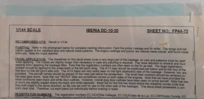 Thumbnail DISCOUNT DECALS 5802 FP44-72 IBERIA DC-10-30 REVELL