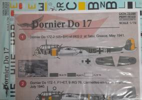 Thumbnail DISCOUNT DECALS 5881 72-098 DORNIER DO 17 Print Scale