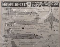 Thumbnail DISCOUNT DECALS 6020 57 SEA KING HAR3 RAF BUCCANEER S2 SEA HAWK FB3/FGA6 ROYAL NAVY ALPHA JET ARM  E DE L AIR Modeldecal