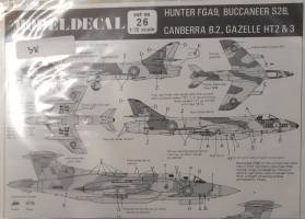 Thumbnail DISCOUNT DECALS 6032 26 HUNTER FGA9 BUCCANEER S2B CANBERRA B.2 GAZELLE HT2   3 Modeldecal