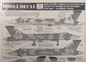 Thumbnail DISCOUNT DECALS 6052 71 ROYAL AIR FORCE VULCAN B2 SEA KING HAR3 SEA HARRIERS Modeldecal