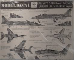 Thumbnail DISCOUNT DECALS 6135 Set No 29 RAF/NATO C-130H DANISH F-84F DUTCH JAGUARS  RAF  RF-84F NORWEGIAN Modeldecal