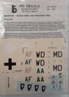 Thumbnail DISCOUNT DECALS 6171 48-007 MESSERSCHMITT BF 110 G  PART 2  PD Decals
