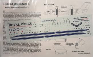 Thumbnail DISCOUNT DECALS 6212 LU-BAE-146 ROYAL WINGS 1999 IPMS/UK NATIONALS SPECIAL DECAL Liveries Unlimited