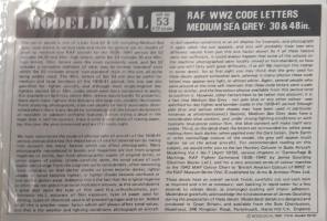 Thumbnail DISCOUNT DECALS 6245 53 RAF WW2 CODE LETTERS MEDIUM SEA GREY Modeldecal