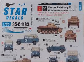 Thumbnail DISCOUNT DECALS 4650 35-C 1183 PANZER ABTEILUNG 60. 60. INFANTERIE DIVISION 1942-43