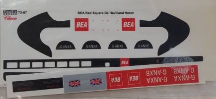Thumbnail DISCOUNT DECALS 4571 26 DECALS 72-07 BEA RED SQUARE DA HAVLLLAND HERON