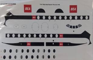 Thumbnail DISCOUNT DECALS 4584 26 decals 72-87 BEA RED SQUARE VISCOUNT 700