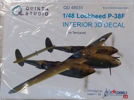 Thumbnail DISCOUNT DECALS 4699 QD 48031 LOCKHEED P-38F INTERIOR 3D DECAL