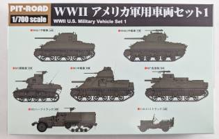 Thumbnail PIT-ROAD MI07 WWII U.S. MILITARY VEHICLE SET 1