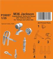 Thumbnail CMK P35057 M36 JACKSON TOWING EYES HORNS W/ GUARD AND ANTENNA BASE
